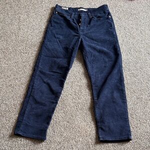 Levi's Women's Straight Leg Pants - Navy Blue